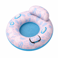 Bouée de piscine gonflable en polyester recouverte de tissu, avec fond en maille épaissie, chaise longue flottante, jouet aquatique, radeau de piscine