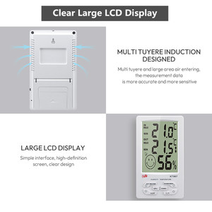 Nhiệt kế kỹ thuật số ẩm kế với cảm biến nhiệt độ điện tử trong nhà ngoài trời thermohygrometer hộ gia đình nhựa probe - Product Image 5