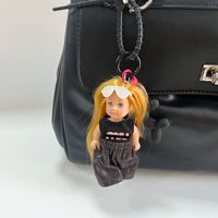 Porte-clés lumineux en acrylique fait main, pendentif vintage de personnage de dessin animé mignon pour sac, étanche et résistant à l'usure