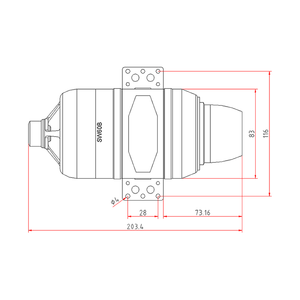 Moteur turbojet Swiwin SW60B en gros, à kérosène/huile diesel, poussée de 6 kg, moteur d'avion jouet sans balais, vitesse maximale de 160 000 tr/min, échappement - Product Image 5