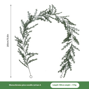 Noël rotin décor aiguilles de pin <span class=keywords><strong>artificielles</strong></span> feuilles en plastique plante fête décoration tiges d'arbre remise des diplômes nouvel an pâques - Product Image 6