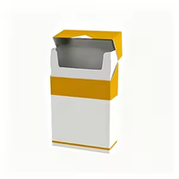 Boîtes d'emballage biodégradables pour cigarettes, personnalisées par le fabricant, impression couleur intégrale, carton rouge et blanc, estampage à chaud or et argent