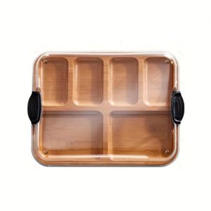 Modern Design Bamboo Rectangle Eco-Friendly Charcuterie Board Unique Cheeseboard Tray for <b>Kitchen</b> or <b>Camping</b> Food Serving Gift - Product Image 2
