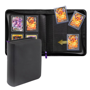 Couverture personnalisée 4 poches Toloader Binder Trading Baseball <span class=keywords><strong>Card</strong></span> Album Collectors 3x4 Top Loader Zipper Binder - Product Image 1