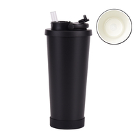 Gobelet isotherme en acier inoxydable de 28 oz avec revêtement céramique intérieur, poignée et paille, pour voiture et voyage, vente en gros