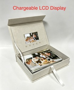 Photo Packaging Linen <strong>Box</strong> with Video Display Screen Included Elegant Paper <strong>Box</strong> for Family <strong>Wedding</strong> Photos Memory <strong>Keepsake</strong> <strong>Box</strong> - Product Image 1