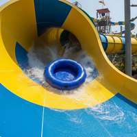 Prix d'usine, vente chaude, U-Rides, radeau gonflable pour parc aquatique en PVC de 2 m de diamètre pour 4 personnes, pour usage commercial et toboggan de piscine en fibre de verre