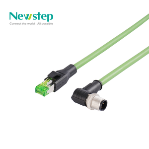 Fábrica personalizable 2 <span class=keywords><strong>metros</strong></span> <span class=keywords><strong>Ethernet</strong></span> industrial Profinet M12 a RJ45 X código 8pin Cat6a <span class=keywords><strong>Cable</strong></span> de comunicación flexible - Product Image 3