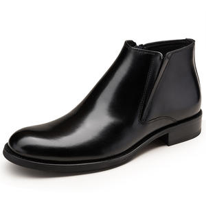 Zapatos Oxford de Vestir para Hombre, Estilo Británico Vintage, Cuero Charol Brillante, Punta Cuadrada Tallada, Zapatos Formales con Aumento de Altura para Boda - Product Image 6