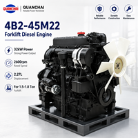 Moteur de chariot élévateur diesel d'origine QuanChai 4B2-45M22, 32 kW, 2600 tr/min, 2,27 L, 4 cylindres, pour chariot élévateur de 1,5 à 1,8 tonne