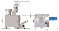 Machine d'emballage automatique électrique PLC à vibration spirale pour le comptage et le remplissage de bonbons mous et de produits en sachets, avec moteur