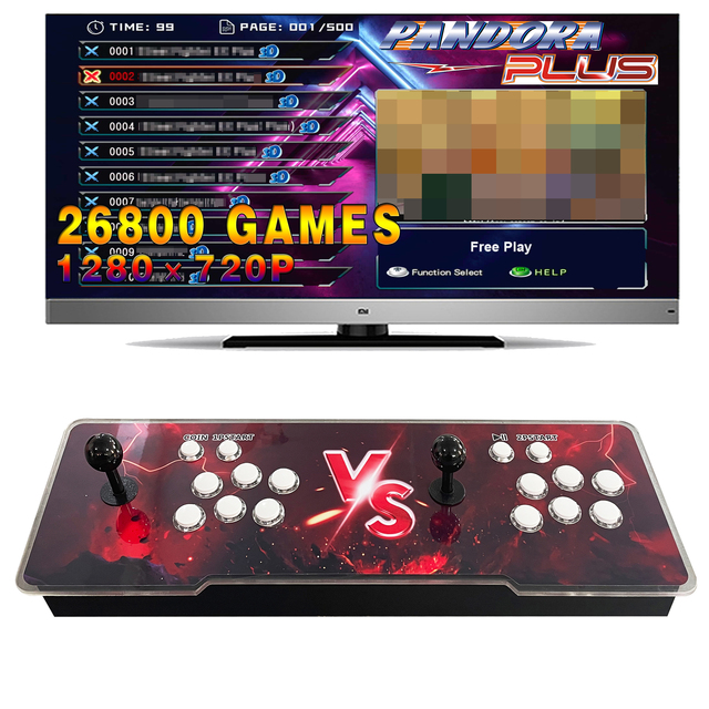 New Version 26800 Games in 1 Arcade Game Box with Joystick Control for 2-4 Players