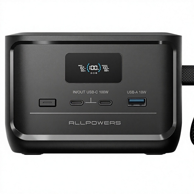 ALLPOWERS SOLAX P100 99.2Wh Solar Powered 100W LiFePO4 Battery Power Station QC 3.0 PD Fast Charging for Outdoor Camping Travel
