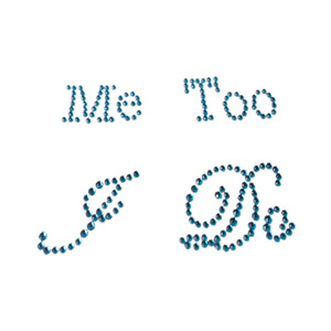Autocollants pour chaussures en strass transparents pour mariage, lettres « I Do », « Me TOO », pour décoration <span class=keywords><strong>de</strong></span> mariage, vente en gros - Product Image 1