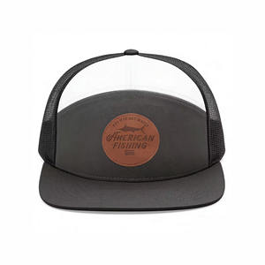 Gorra de camionero plana de 7 paneles blanca y gris, gorra de béisbol de malla transpirable, gorras Snapback con contraste de Color personalizado para hombres, fabricadas en Vietnam - Product Image 1