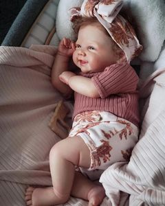 Muñeca <span class=keywords><strong>Reborn</strong></span> Realista de Silicona Suave de 48 cm, Sonriente y Despierta, para Niñas, Regalo, Juguete - Product Image 4