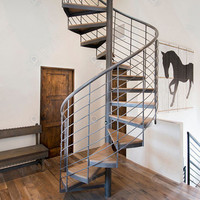 Escalier de qualité commerciale avec marches antidérapantes, escalier intérieur pour bureau