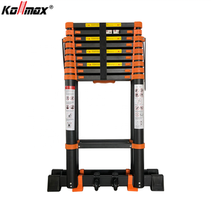 سلم تلسكوبي للاستخدام المنزلي بطول 2.9 متر، 10+10 درجات، سلم ألومنيوم قابل للطي متين، معيار EN131، سلم مزدوج الجانب قابل للتمديد، يتحمل وزن 330 رطل - Product Image 2