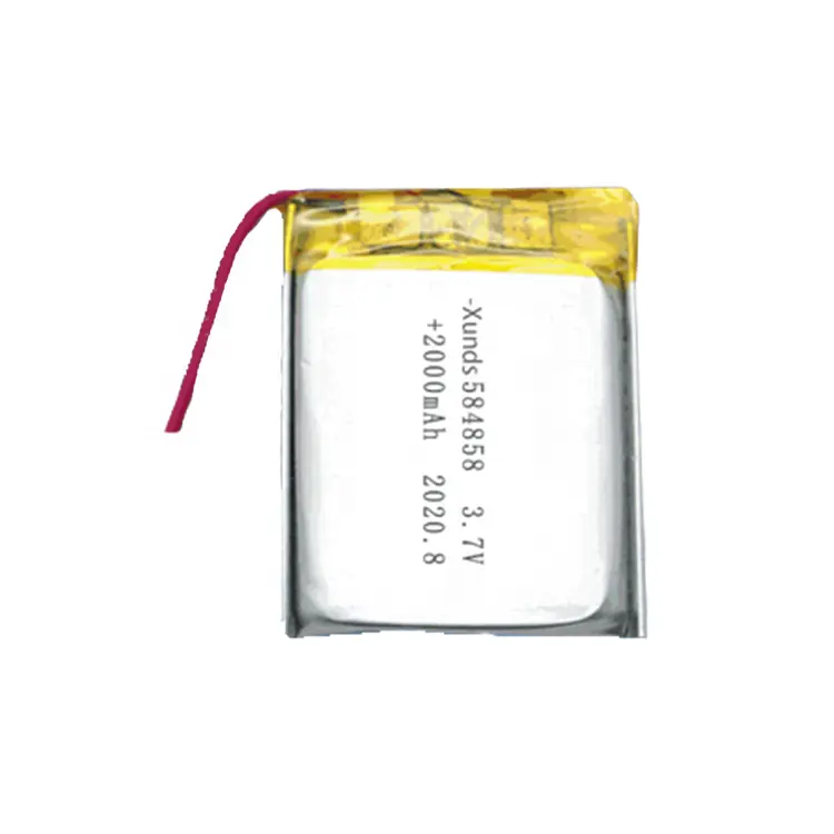 Batterie lipo lithium polymère rechargeable, capacité 2000mah, 584858, personnalisable