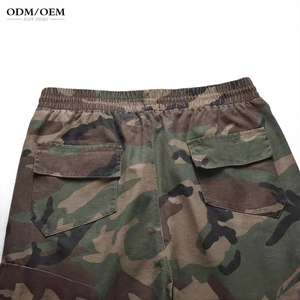 Shorts cargo camouflage pour homme, multi-poches, confortables, taille élastique, coupe ample, shorts de travail en plein air - Product Image 3