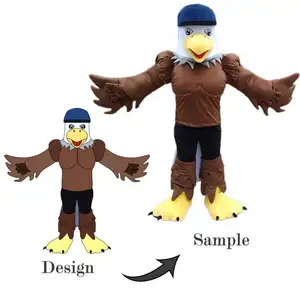 Cartoon Sports Style Eagle Bird Mascot Costumes Custom Mascot Character Costume