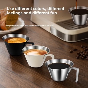 Tasse à mesurer en acier inoxydable 304 avec échelle, réutilisable, pour extraction de café, petite carafe à lait pour barista et bar - Product Image 3