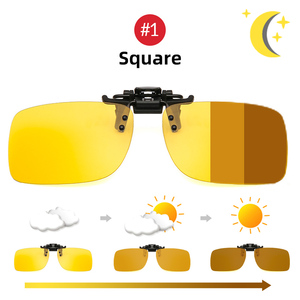 <span class=keywords><strong>Clip</strong></span> fotocromatica su <span class=keywords><strong>occhiali</strong></span> da sole lenti quadrate polarizzate giorno e notte guida <span class=keywords><strong>Clip</strong></span> cambia colore da uomo <span class=keywords><strong>per</strong></span> <span class=keywords><strong>occhiali</strong></span> - Product Image 2