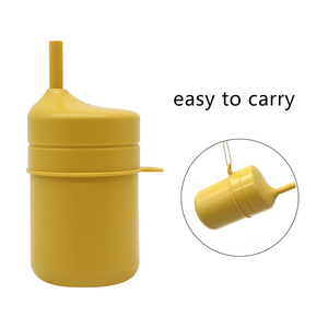 Portable <span class=keywords><strong>et</strong></span> réutilisable enfants enfant en bas âge formation silicone paille tasse enfant en bas âge sippy tasse silicone bébé tasse d'eau - Product Image 2
