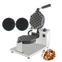 Máquina para Hacer Waffles de Burbujas con Superficie Antiadherente y Termostato Ajustable, al Mejor Precio