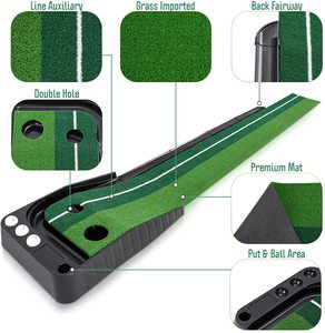 Ensemble d'entraînement au putting <span class=keywords><strong>de</strong></span> <span class=keywords><strong>golf</strong></span> miniature intérieur/extérieur pour hommes, green et tapis <span class=keywords><strong>de</strong></span> putting <span class=keywords><strong>de</strong></span> <span class=keywords><strong>golf</strong></span> pour la maison, le bureau, cadeau - Product Image 3