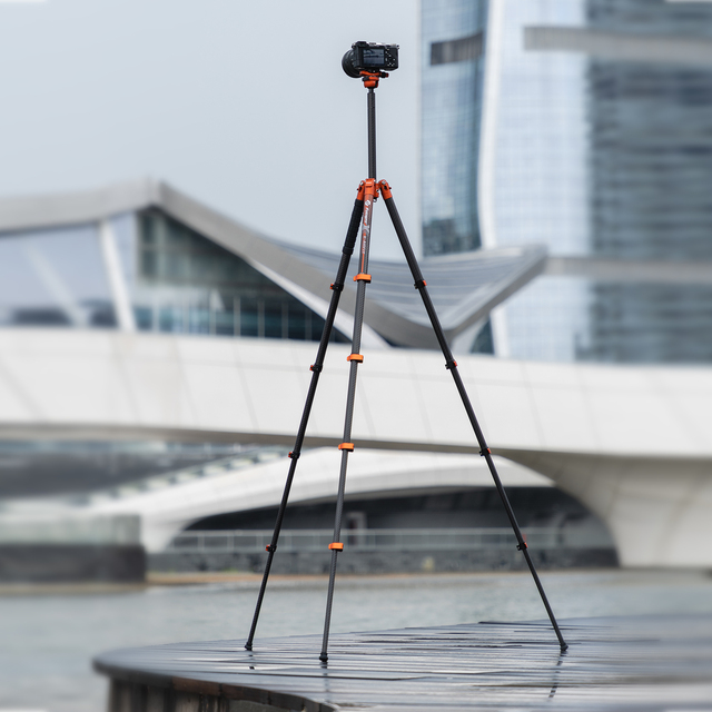Professional Carbon Fiber Quick Release Tripod Camera Tripod 360 Degree Lightweight 2-in-1 Tripod Portable Dslr Camera Stand