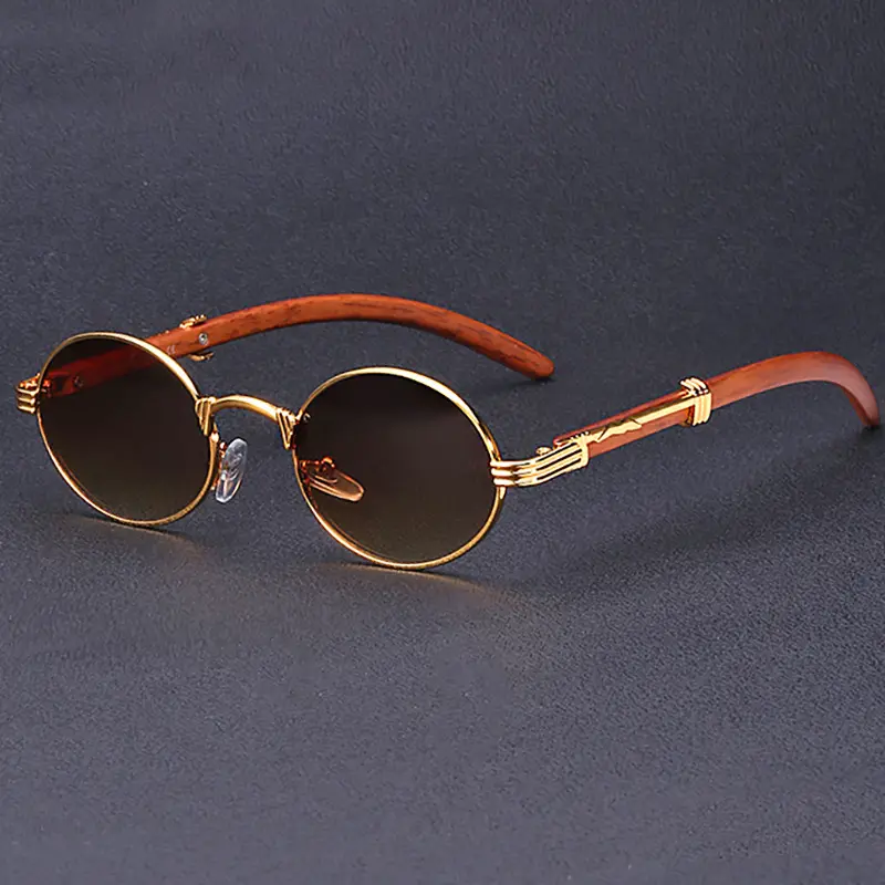 2023 NEW classic designer Retro round frame Vintage vogue Sunglasses Women Men metal Sunglasses
