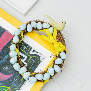 Paskalya günü dekorasyon malzemeleri ahşap yumurta kaliteli küçük pürüzsüz standı hatıra Opp torba avrupa çam ahşap yüzük maskot - Product Image 5