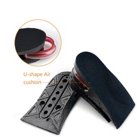 Unisexe, semelle de levage de chaussures à Air 2 couches pour hommes et femmes, outil de levage de talons, semelle intérieure réglable, demi-hauteur