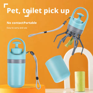 Recogedor de Excrementos de Mascotas Ligero, Portátil, Ecológico, Lavable, Dispensador de Bolsas de Plástico Simple, Removedor de Desechos de Perro con Manos Libres - Product Image 3