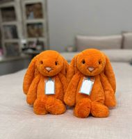 Orange Bonnie Rabbit 31 cm, poupée en peluche super douce en coton PP - Cadeau édition limitée 25e anniversaire