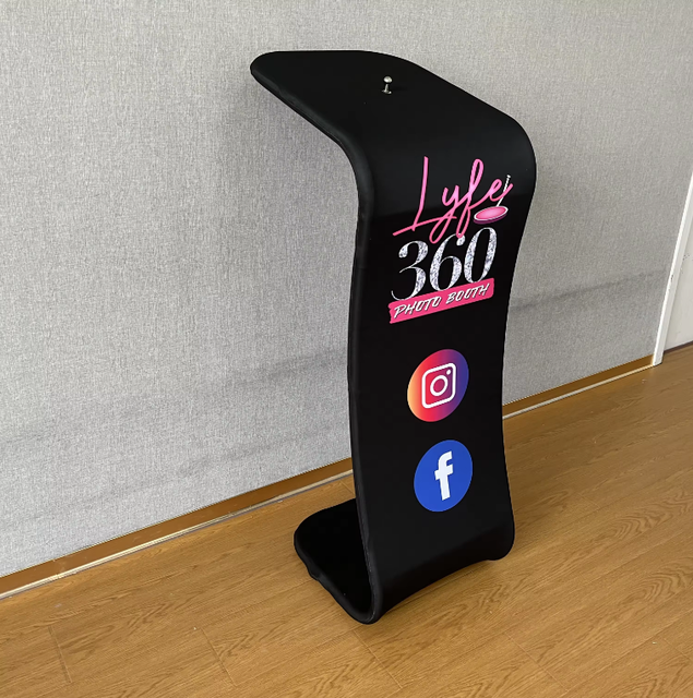 Tradeshow Sharing Station ipad Floor Stand Secure Custom Print Aluminum for Photo Booth