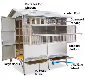 Grande cage d'élevage de pigeons en acier inoxydable <span class=keywords><strong>pour</strong></span> l'extérieur Loft coupe-vent et imperméable <span class=keywords><strong>pour</strong></span> pigeons Matériau PVC <span class=keywords><strong>pour</strong></span> chiens et chats - Product Image 5