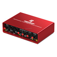 Interface audio USB 24Bit 192KHz Mini carte son USB 2 canaux pour studio d'enregistrement de musique en direct
