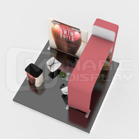 10x10 ft 10x15ft Portable Tissu Affiche Modulaire Salon Stand Exposition Stand Toile de Fond Stand