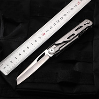 Couteau multifonctionnel en acier inoxydable MUPL-114, ciseaux pliables, outil polyvalent, outil de survie d'urgence pour le camping, ouvre-boîte EDC