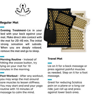 2024 Patent tasarım doğal keten akupressur matı ayak Shakti plastik sivri masaj akupressur matı ve yastık takımı - Product Image 4