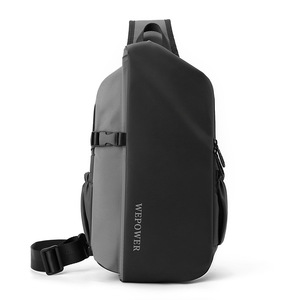 Sac de poitrine pour homme imperméable avec logo personnalisé, 3 poches, bandoulière amovible, durable - Product Image 4