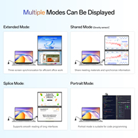 Moniteur portable double InnoView 15,6 pouces 2K QHD, moniteur de voyage 100% SRGB, connectivité pour ordinateur portable MacBook Windows PC