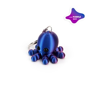 3D-Gedruckter Langlebiger Oktopus-Schlüsselanhänger Niedlicher Rosa-Blauer Seiden-PLA-Anhänger Lustiger Tier-Schlüsselring Einzigartiges Fidget-Spielzeug Geschenk mit Individuellem Logo - Product Image 4
