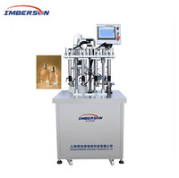 Machine de remplissage pneumatique semi-automatique à 4 têtes avec pompe magnétique pour bouteilles en verre de 200 ml, pour l'eau pure et les produits chimiques
