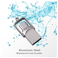 Mini Memoria USB de 128 GB con Interfaz USB de Alta Velocidad OTG Tipo-C 3.0, Unidad Flash de 64 GB, Memoria USB Metálica 2.0 de 1 GB, 2 GB, 4 GB, 8 GB, 16 GB, 32 GB
