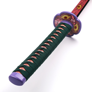 Réplique d'arme de l'<span class=keywords><strong>anime</strong></span> japonais Demon Slayer de 102 cm, véritable <span class=keywords><strong>katana</strong></span> de samouraï <span class=keywords><strong>avec</strong></span> saya en alliage de zinc et bois, épée jouet demi-tige - Product Image 4