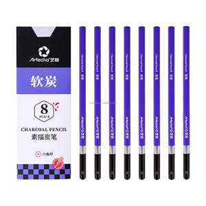Artecho professionale 8 pz matite da disegno <span class=keywords><strong>a</strong></span> <span class=keywords><strong>carboncino</strong></span> morbide matite artista Standard con manico esagonale - Product Image 1