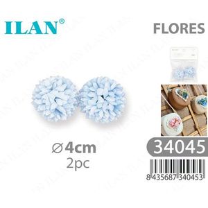 Ilan Flores Teste di Fiori Pom Pom 4cm 2pz Decorazione Artigianale - Product Image 1